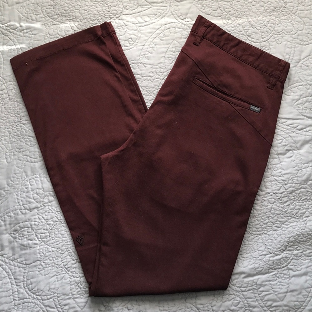 Volcom Burgundy colored chinos
